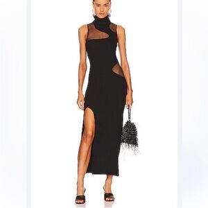 Cult Gaia Brooke knit maxi Dress in black XS